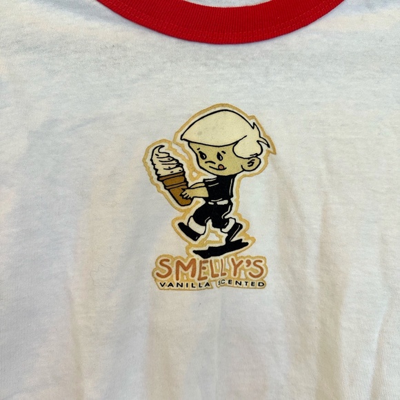 Smelly's the Original Scratch & Sniff T-Shirt Tee Shirt Vanilla Scented - Picture 2 of 5